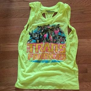DONATING Neon yellow transformers cut out tank